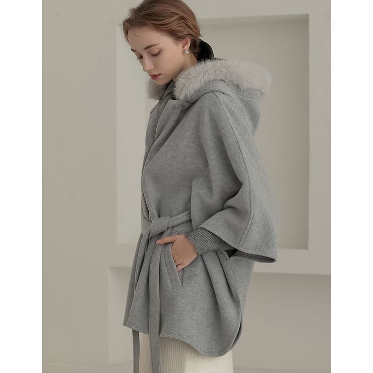 リバーフーディーポンチョコート | Re:EDIT | 詳細画像15 