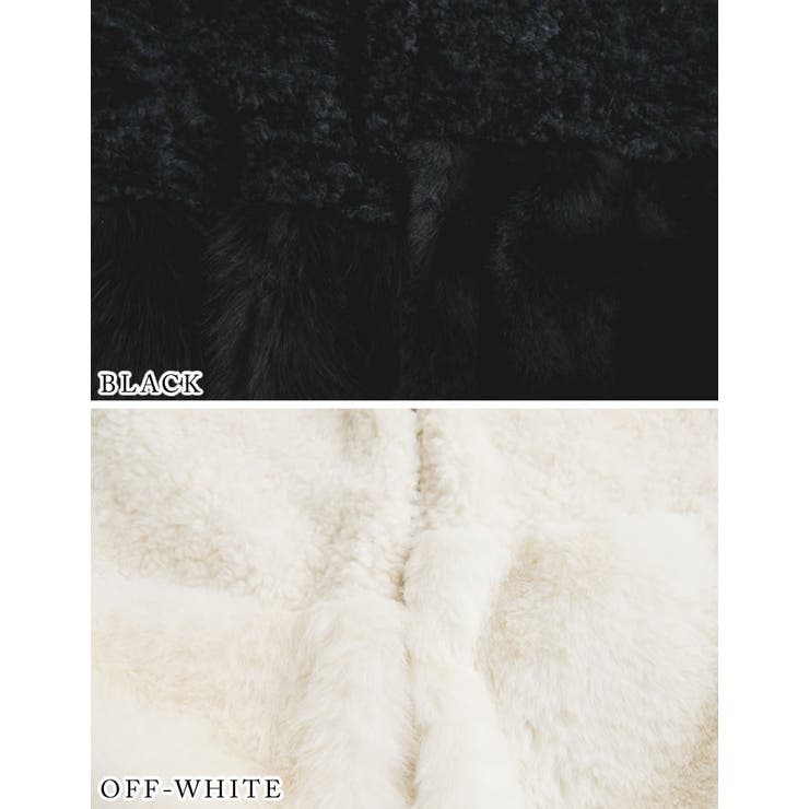 パッチワークボアファーノーカラーミドルコート | Re:EDIT | 詳細画像15 