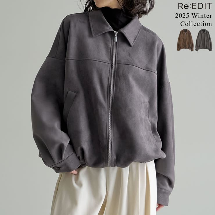 フェイクスウェードジップブルゾン | Re:EDIT | 詳細画像1 