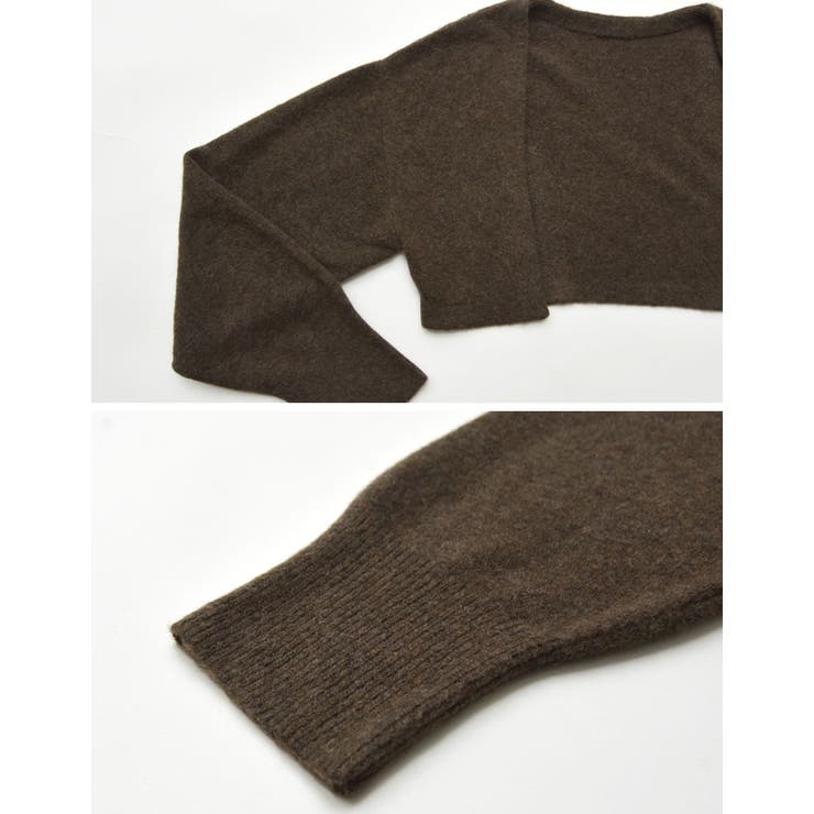 [2点セット]ラクーンライクニットショートボレロ×タンクトップ | Re:EDIT | 詳細画像23 