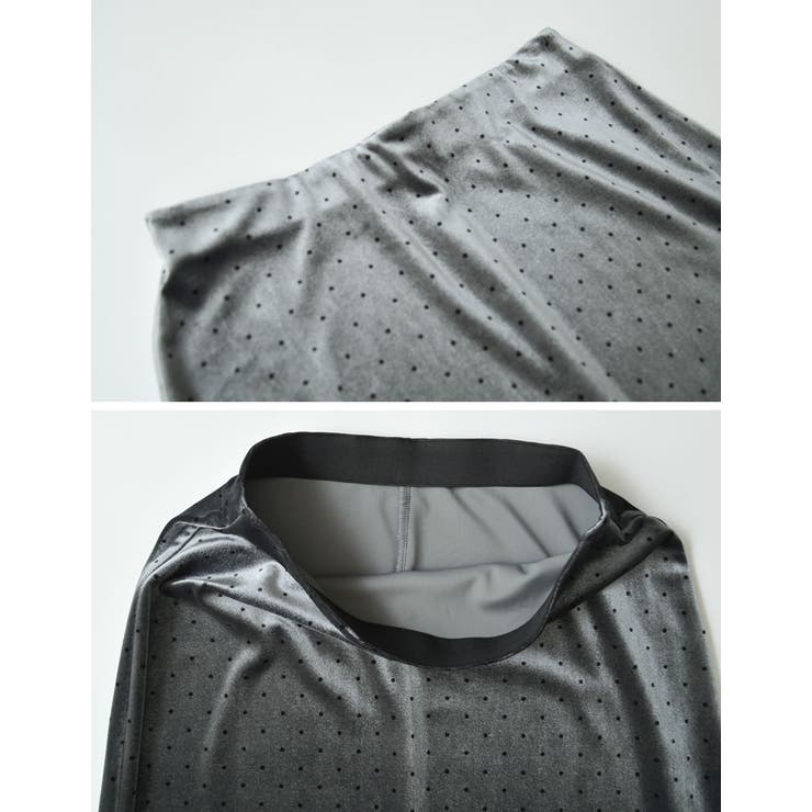 [低身長/高身長サイズ有]無地orドットベロアナロースカート | Re:EDIT | 詳細画像22 