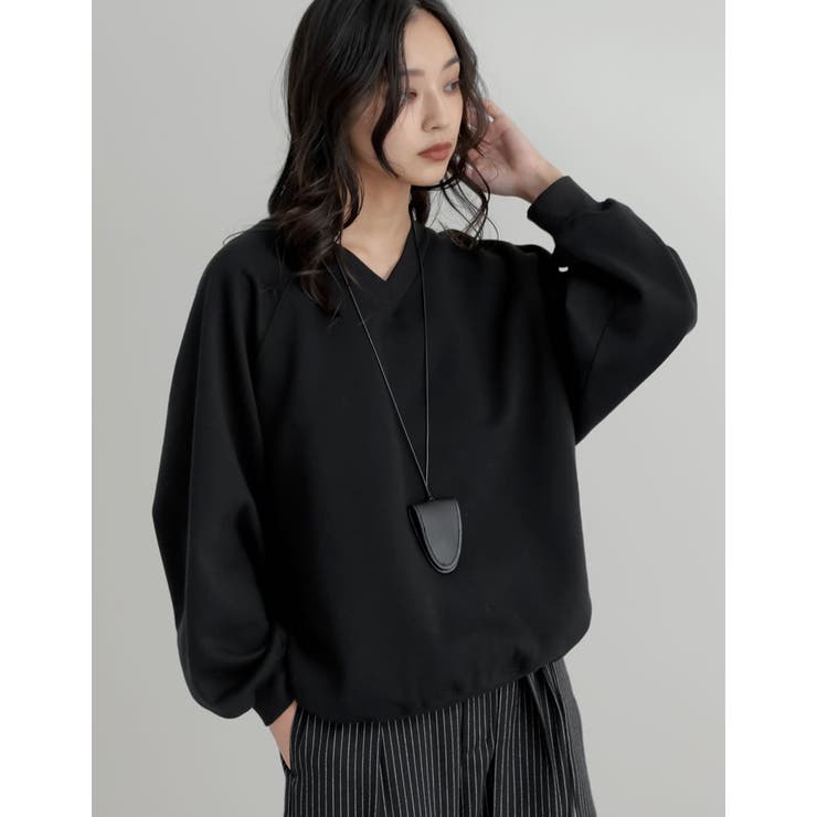 ブラック(501) | 裏起毛Vネックプルオーバー | Re:EDIT