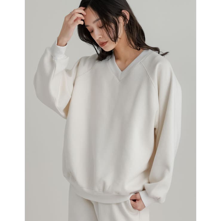 裏起毛Vネックプルオーバー | Re:EDIT | 詳細画像3 