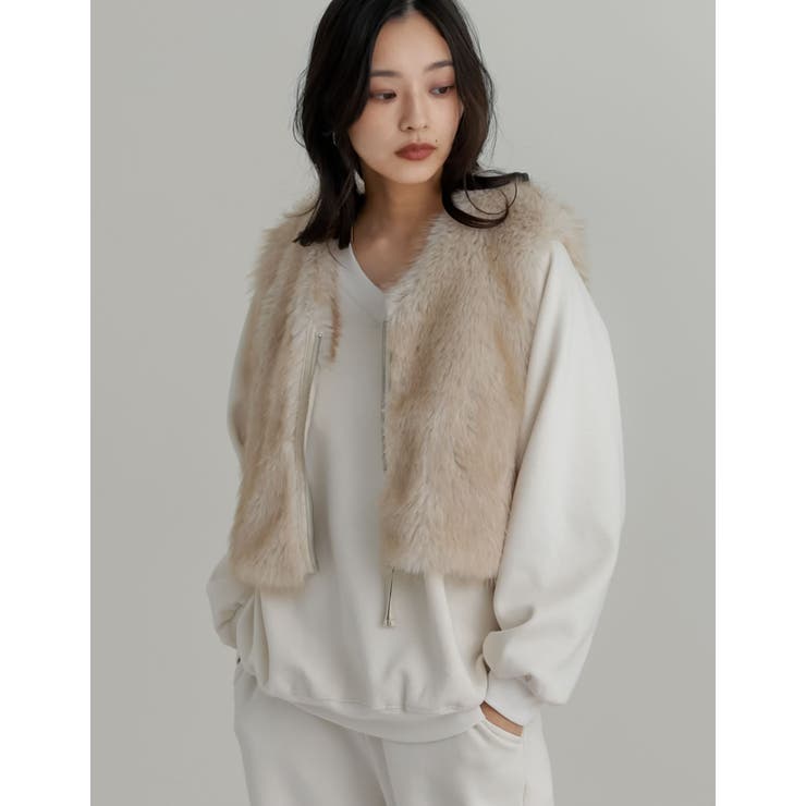 裏起毛Vネックプルオーバー | Re:EDIT | 詳細画像21 