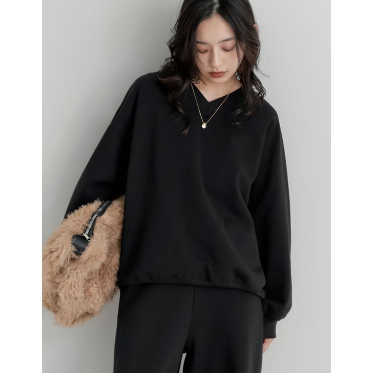 裏起毛Vネックプルオーバー | Re:EDIT | 詳細画像23 