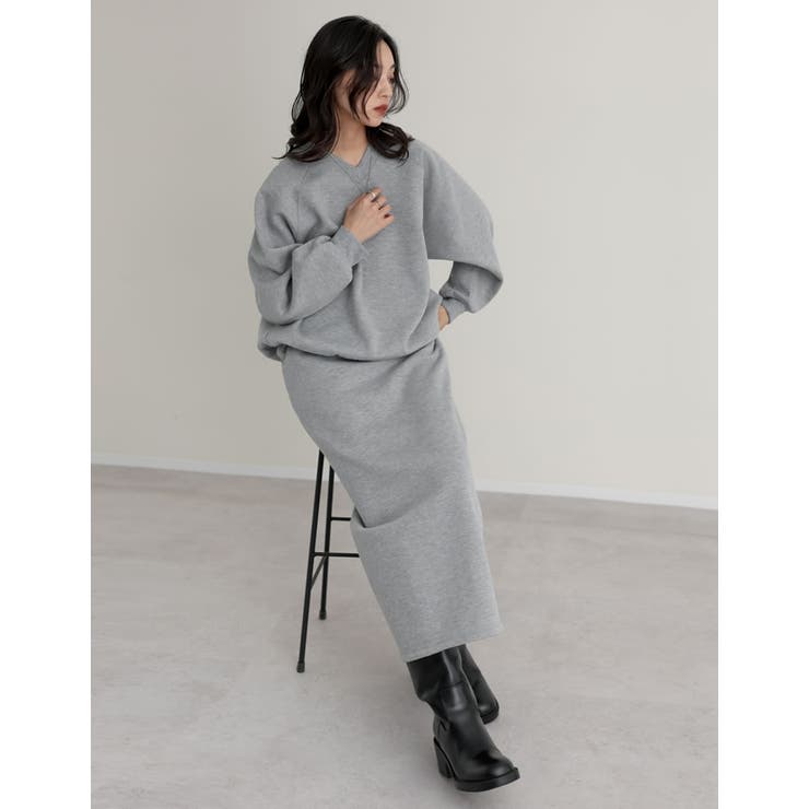 裏起毛Vネックプルオーバー | Re:EDIT | 詳細画像28 