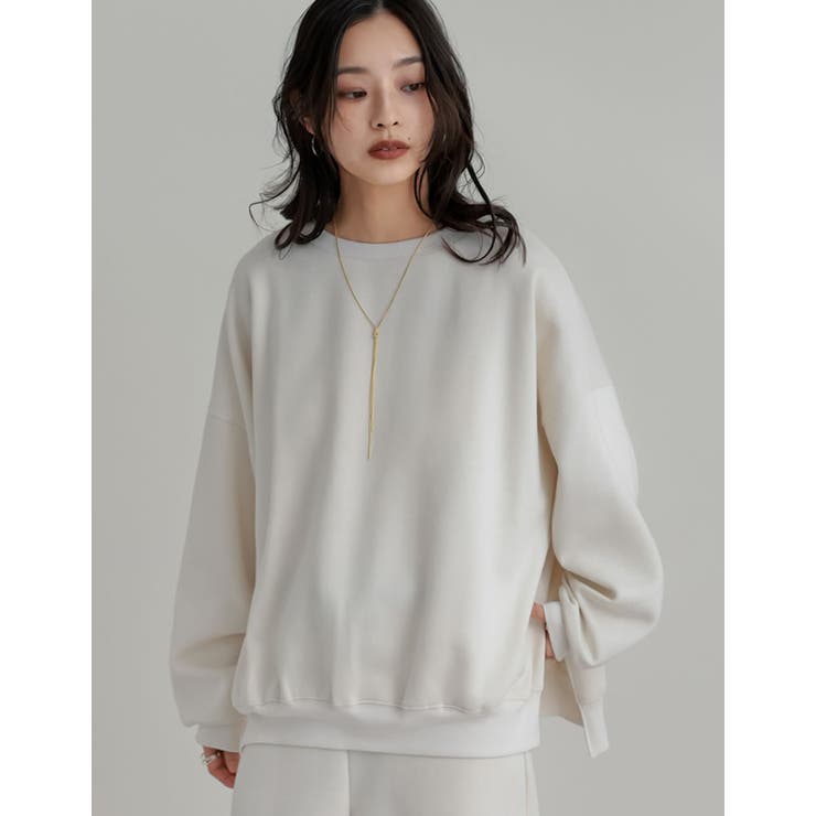 アイボリー(604) | 裏起毛オーバーサイズプルオーバー | Re:EDIT