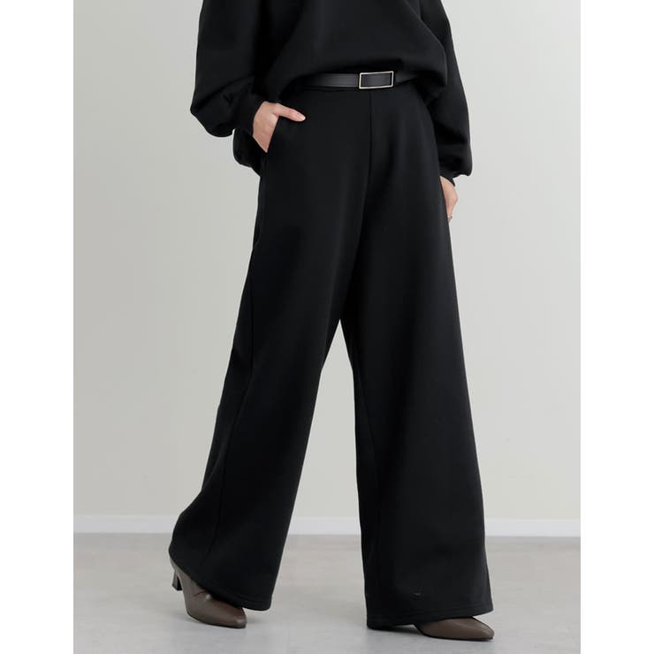 [低身長/高身長サイズ有]裏起毛ベルトループ付きルーズパンツ | Re:EDIT | 詳細画像11 