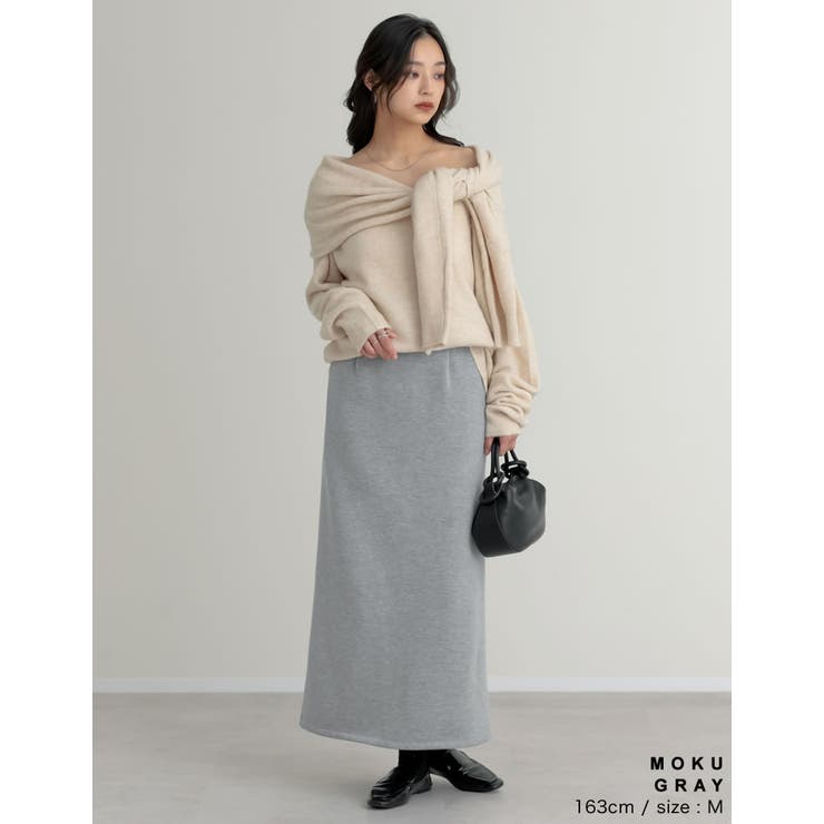 [低身長サイズ有]裏起毛ベルトループ付きタイトスカート | Re:EDIT | 詳細画像11 