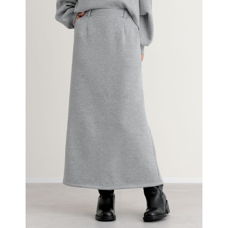 [低身長サイズ有]裏起毛ベルトループ付きタイトスカート | Re:EDIT | 詳細画像3 