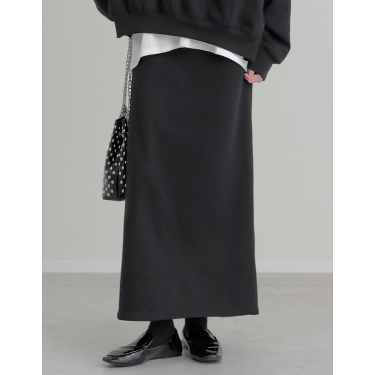 [低身長サイズ有]裏起毛ベルトループ付きタイトスカート | Re:EDIT | 詳細画像5 