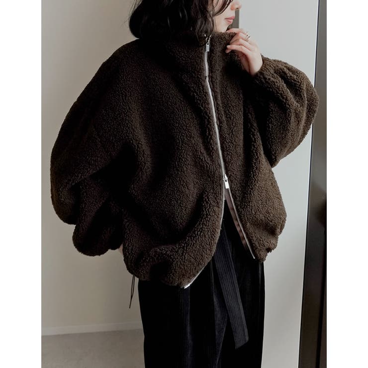 ボアドロスト付きダブルジップブルゾン | Re:EDIT | 詳細画像11 