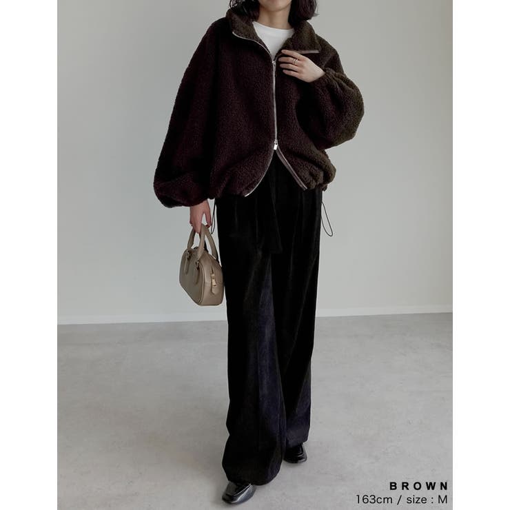 ボアドロスト付きダブルジップブルゾン | Re:EDIT | 詳細画像12 