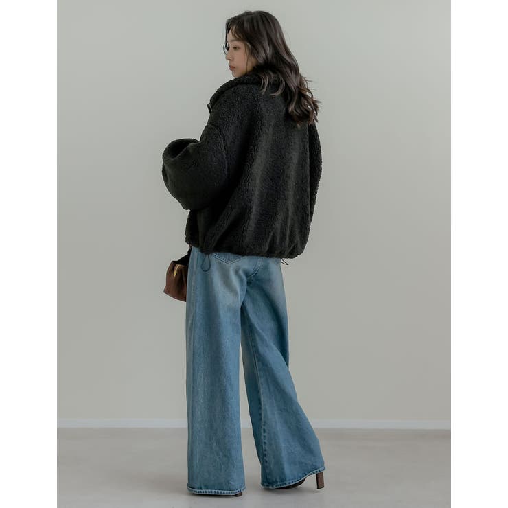 ボアドロスト付きダブルジップブルゾン | Re:EDIT | 詳細画像15 