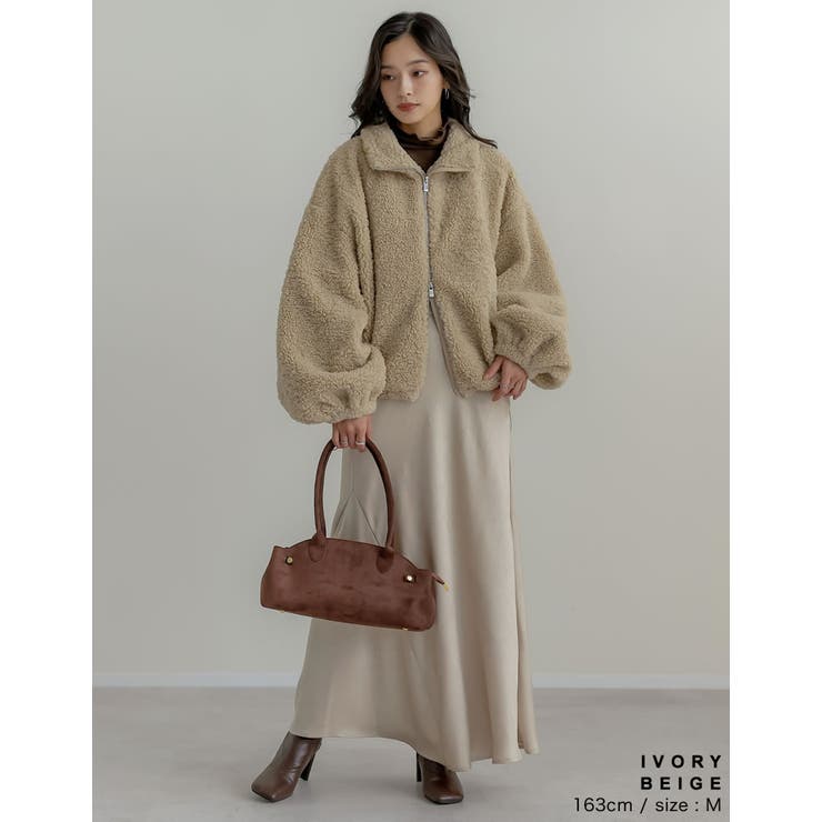 ボアドロスト付きダブルジップブルゾン | Re:EDIT | 詳細画像16 