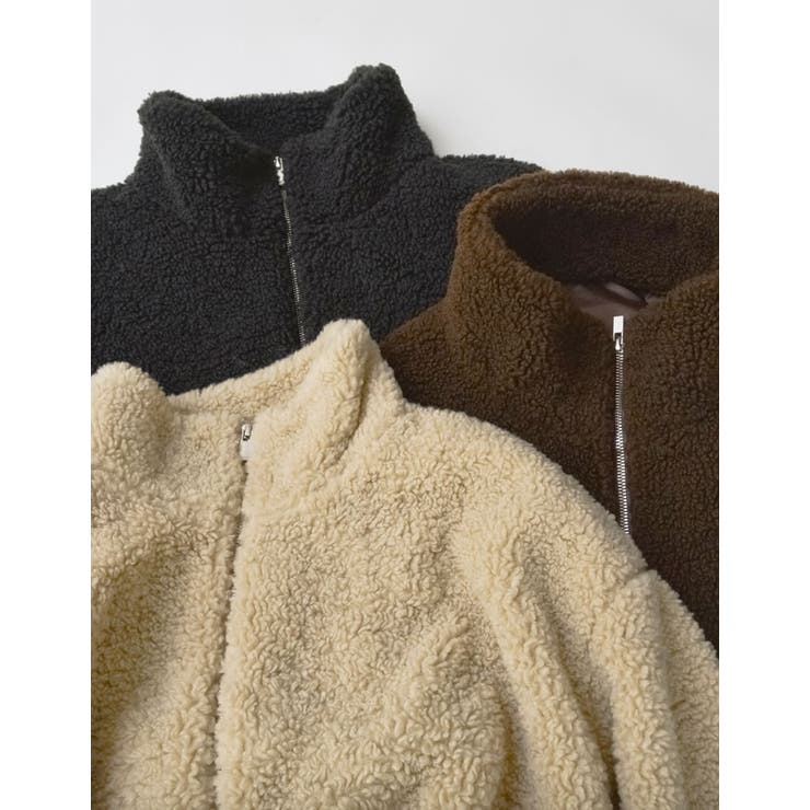 ボアドロスト付きダブルジップブルゾン | Re:EDIT | 詳細画像2 