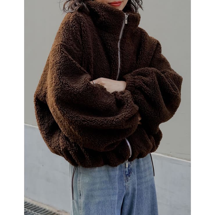 ボアドロスト付きダブルジップブルゾン | Re:EDIT | 詳細画像3 