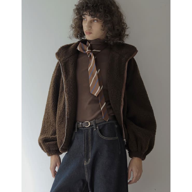 ボアドロスト付きダブルジップブルゾン | Re:EDIT | 詳細画像26 