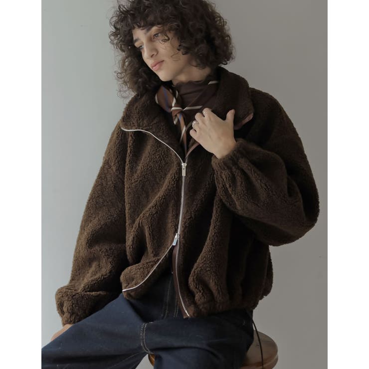 ボアドロスト付きダブルジップブルゾン | Re:EDIT | 詳細画像29 