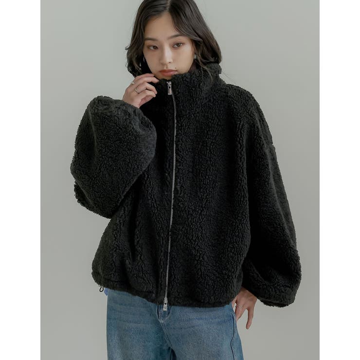 ボアドロスト付きダブルジップブルゾン | Re:EDIT | 詳細画像34 