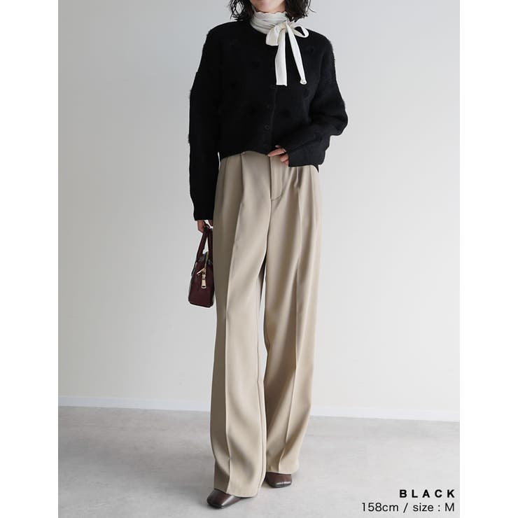 ポルカドットショートニットカーディガン | Re:EDIT | 詳細画像7 