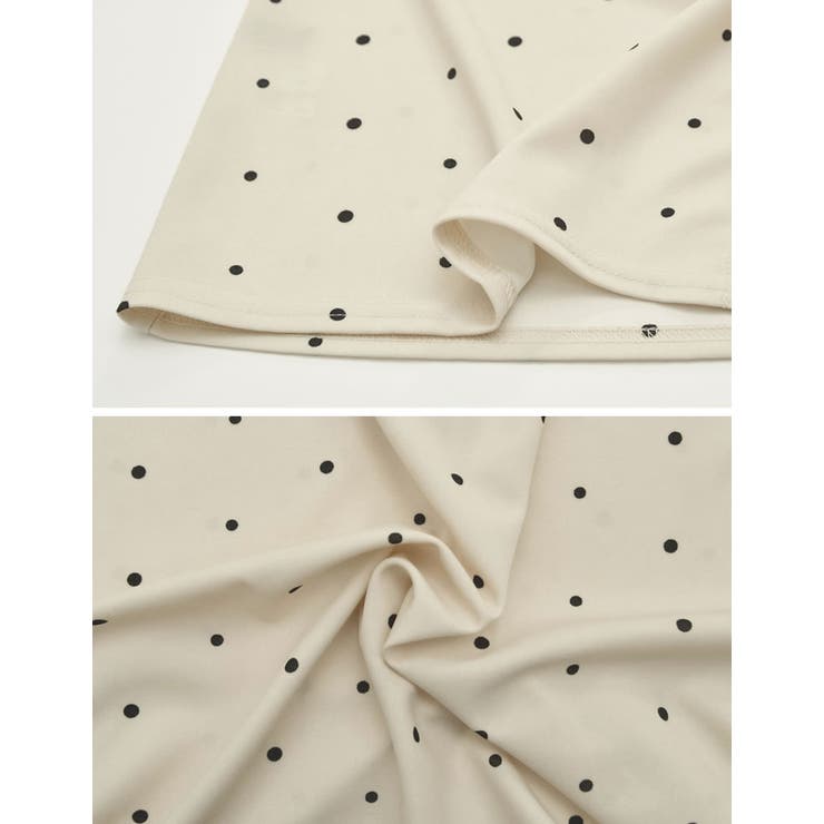 無地orドットカットジョーゼットドレープキャミワンピース | Re:EDIT | 詳細画像25 