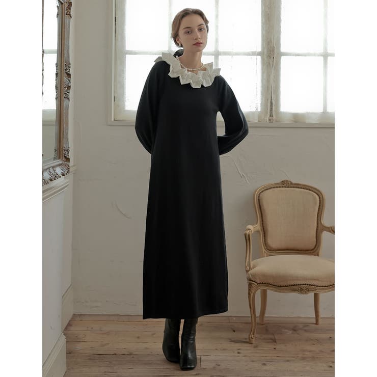 フリルボートネック2WAYニットワンピース | Re:EDIT | 詳細画像13 