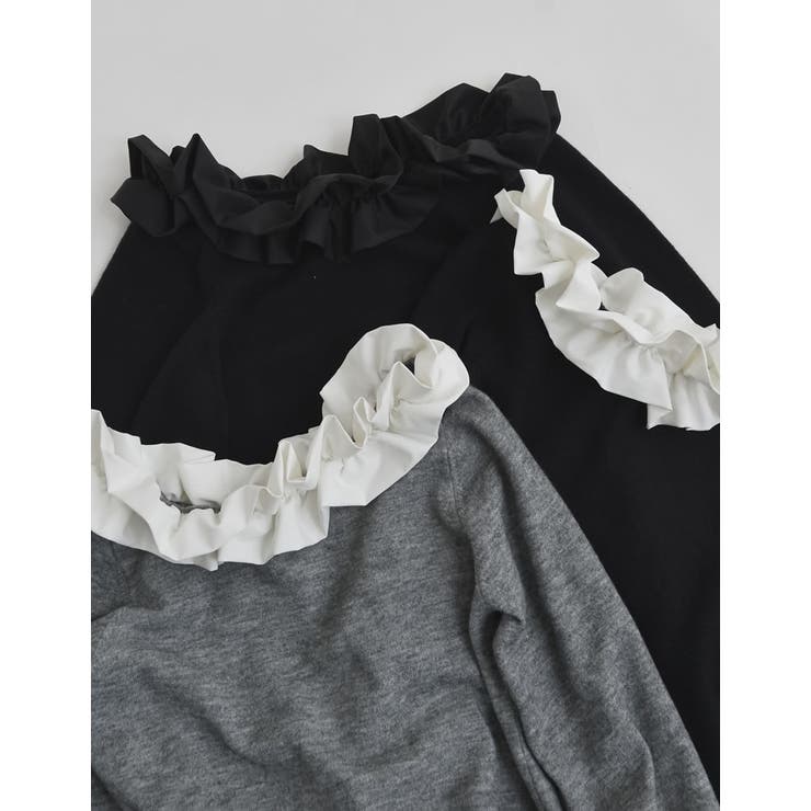 フリルボートネック2WAYニットワンピース | Re:EDIT | 詳細画像2 