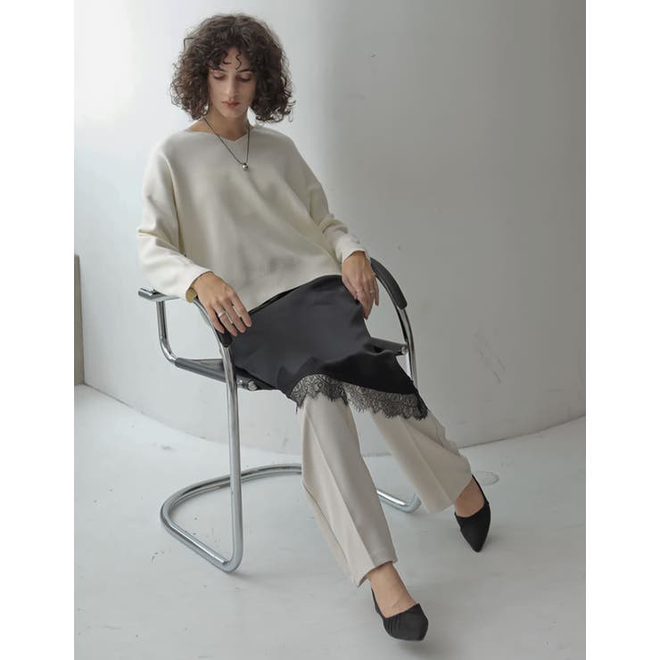 タックデザインミュールパンプス | Re:EDIT | 詳細画像7 