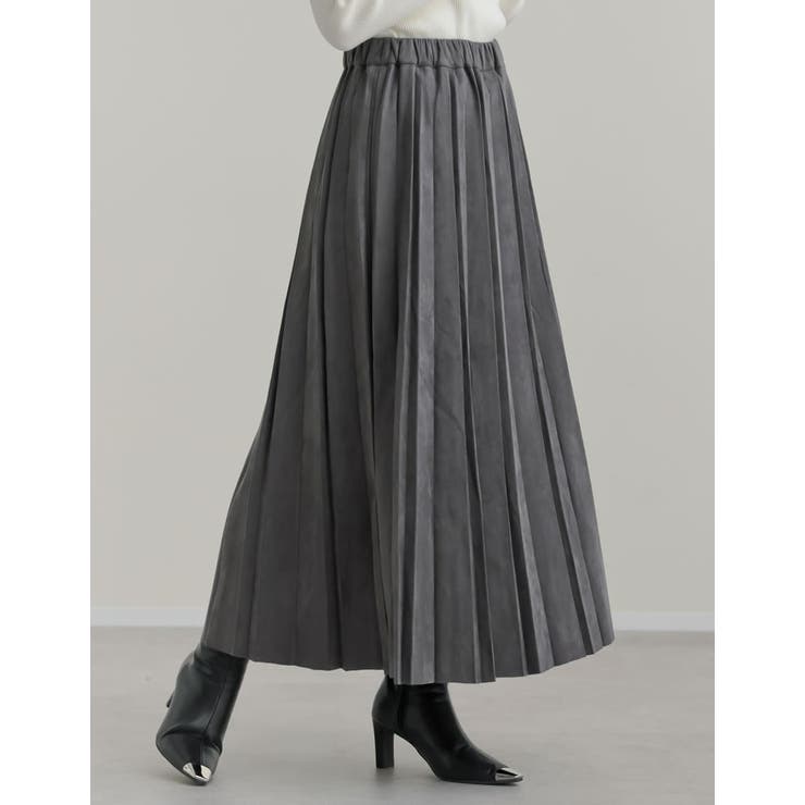 フェイクスウェードプリーツスカート | Re:EDIT | 詳細画像2 