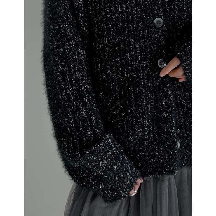 シャイニーミックスニットカーディガン | Re:EDIT | 詳細画像12 