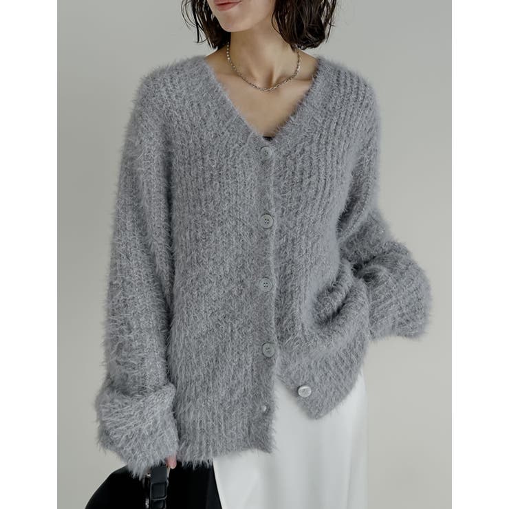 シャイニーミックスニットカーディガン | Re:EDIT | 詳細画像5 