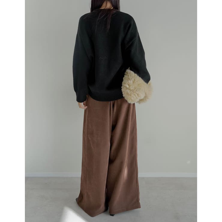 微起毛ツイルタックプリーツワイドパンツ | Re:EDIT | 詳細画像15 