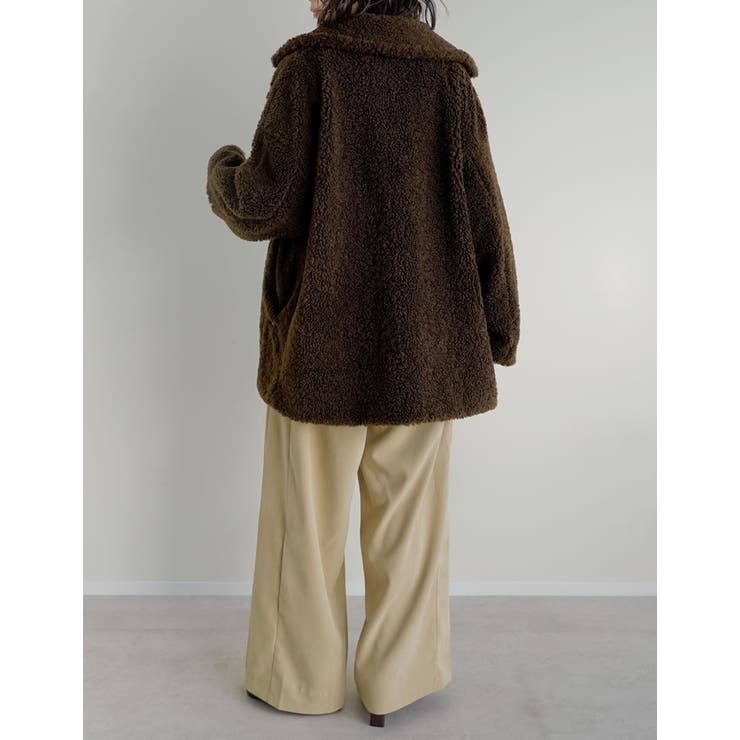 微起毛ツイルタックプリーツワイドパンツ | Re:EDIT | 詳細画像17 