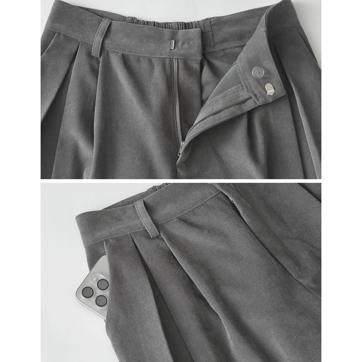 微起毛ツイルタックプリーツワイドパンツ | Re:EDIT | 詳細画像26 