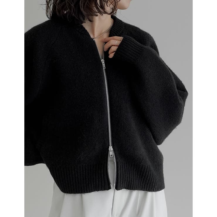 ダブルジップニットブルゾン | Re:EDIT | 詳細画像15 