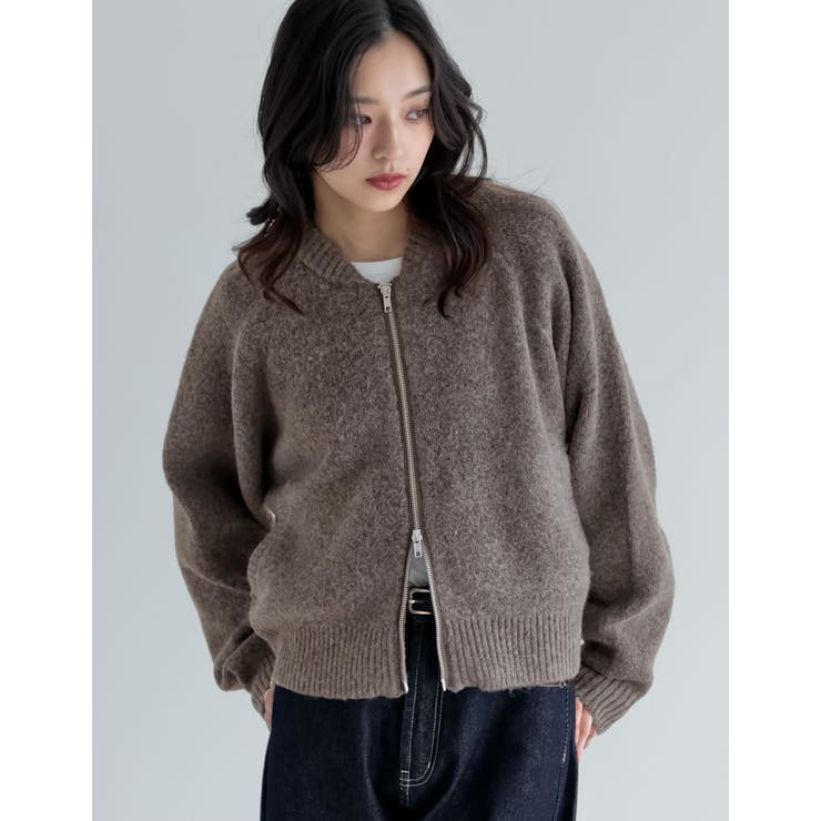 ダブルジップニットブルゾン | Re:EDIT | 詳細画像3 