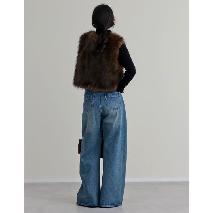 ジップ付きフェイクファーベスト | Re:EDIT | 詳細画像12 