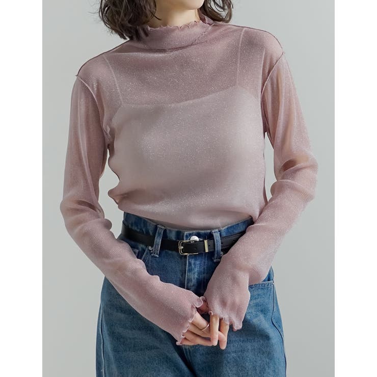 ラメチュールボトルネックシアートップス | Re:EDIT | 詳細画像4 