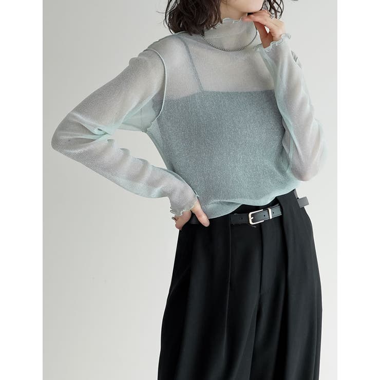 ラメチュールボトルネックシアートップス | Re:EDIT | 詳細画像5 