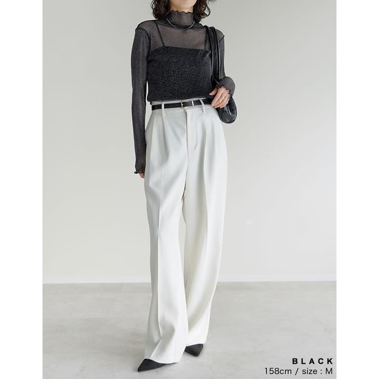 ラメチュールボトルネックシアートップス | Re:EDIT | 詳細画像7 