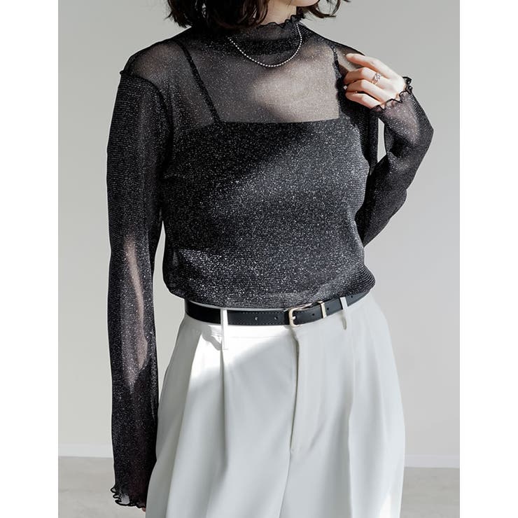 ラメチュールボトルネックシアートップス | Re:EDIT | 詳細画像10 