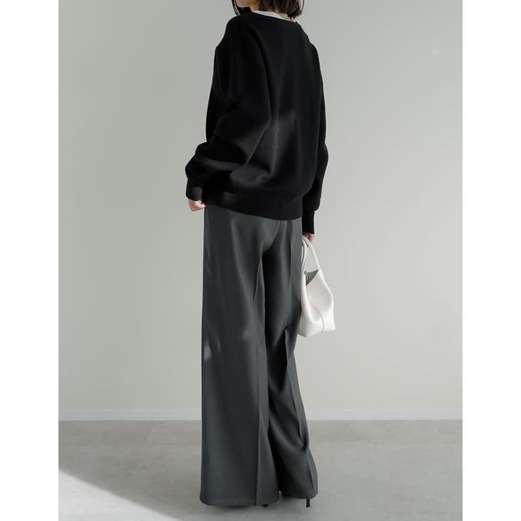 [低身長/高身長サイズ有]ツイルダブルベルトループワイドパンツ | Re:EDIT | 詳細画像13 