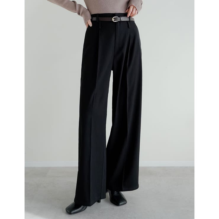 [低身長/高身長サイズ有]ツイルダブルベルトループワイドパンツ | Re:EDIT | 詳細画像23 