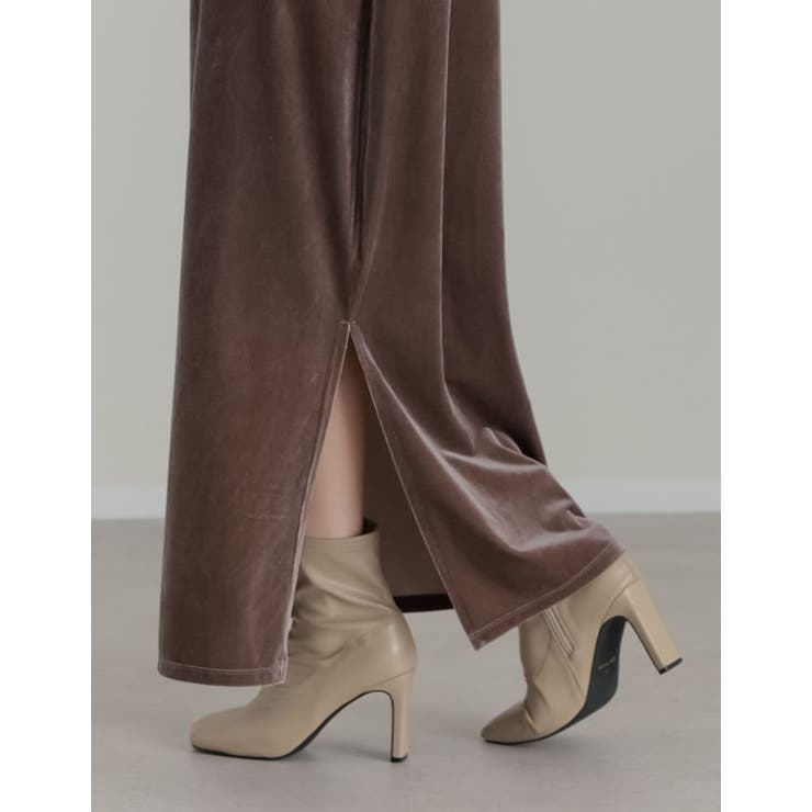 [低身長サイズ有]ベロアドレープマキシワンピース | Re:EDIT | 詳細画像16 