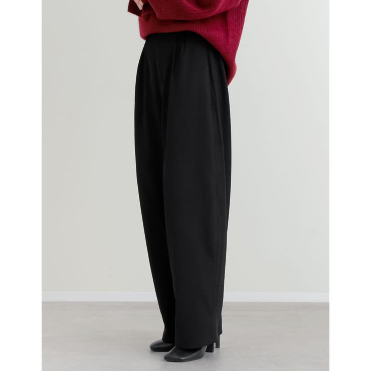 [低身長/高身長サイズ有]ツイルツータックバレルレッグカーブパンツ | Re:EDIT | 詳細画像22 