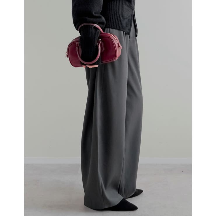 [低身長/高身長サイズ有]ツイルツータックバレルレッグカーブパンツ | Re:EDIT | 詳細画像24 