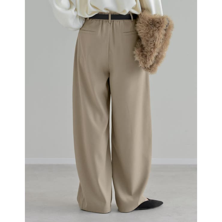 [低身長/高身長サイズ有]ツイルツータックバレルレッグカーブパンツ | Re:EDIT | 詳細画像30 