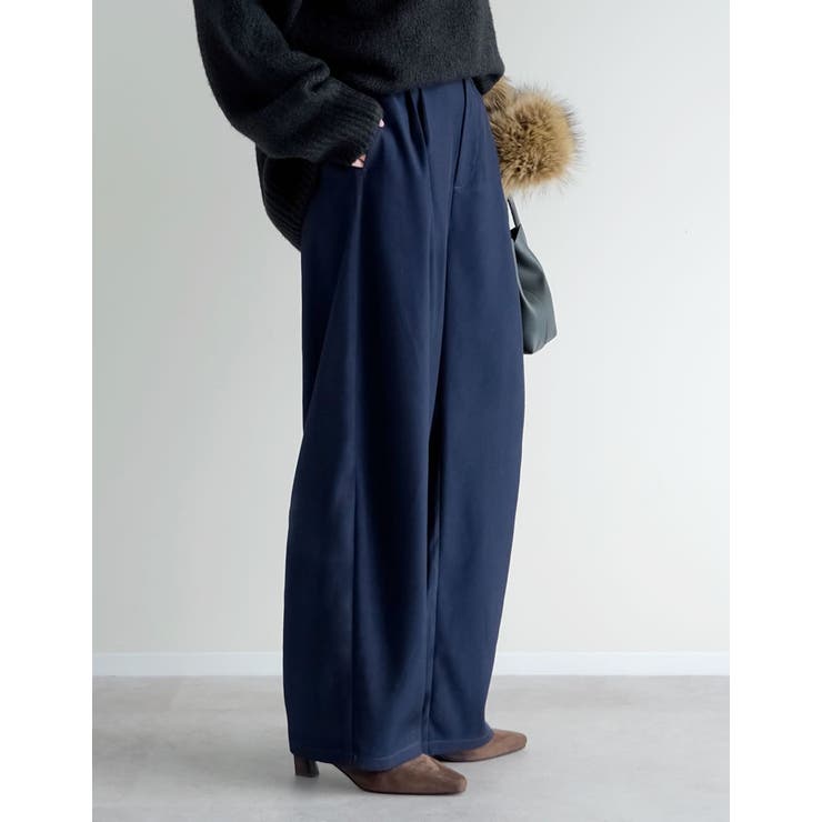 [低身長/高身長サイズ有]ツイルツータックバレルレッグカーブパンツ | Re:EDIT | 詳細画像32 