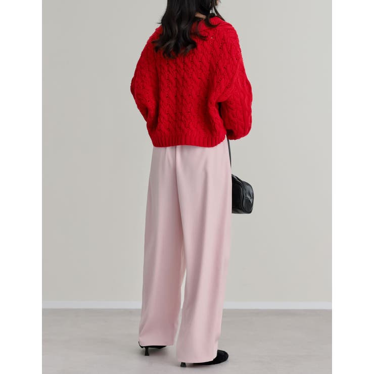 [低身長/高身長サイズ有]ツイルツータックバレルレッグカーブパンツ | Re:EDIT | 詳細画像35 